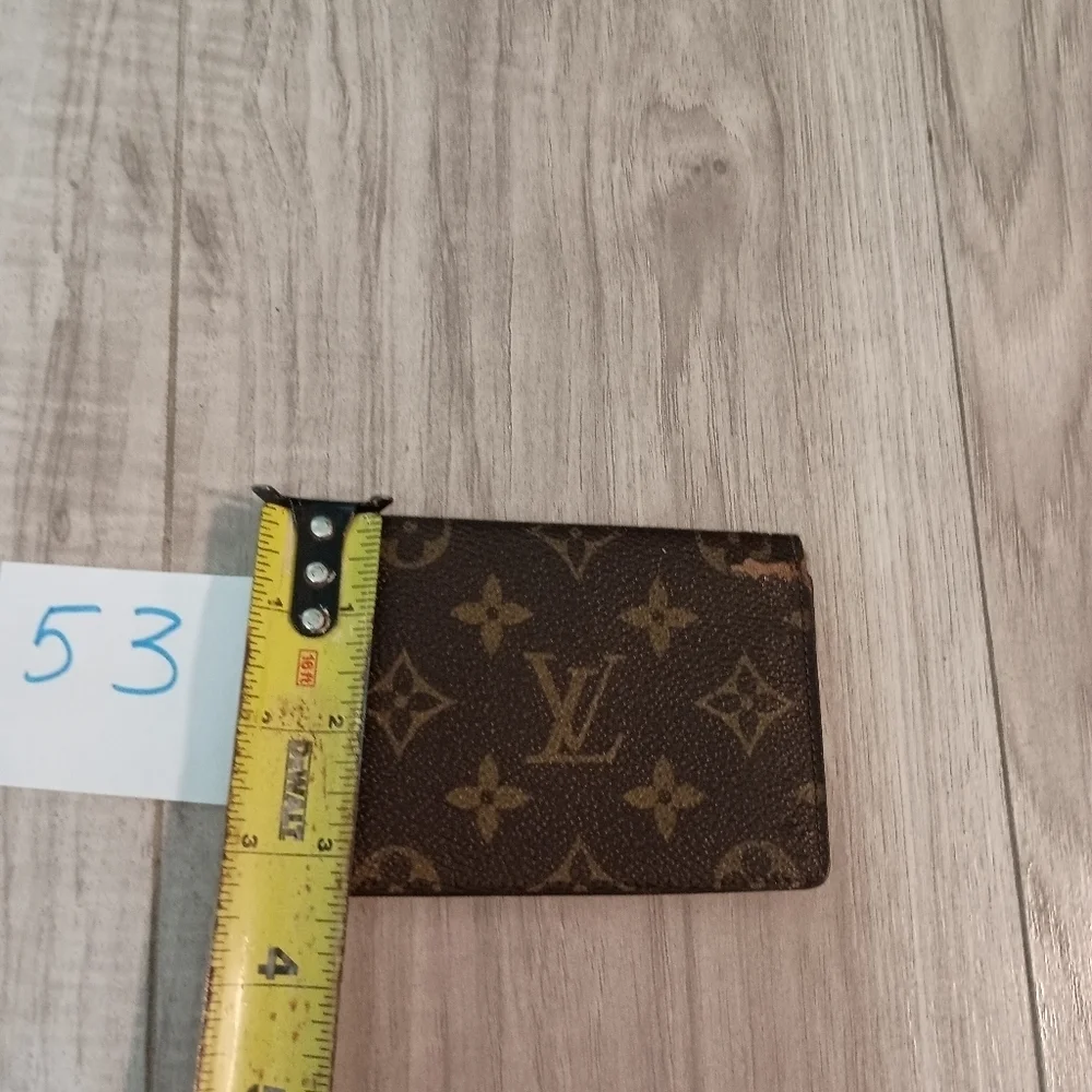 LOUIS VUITTON LV Monogram Canvas Leather Credit Business Card Wallet